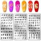 thumbnail image 1 of Juego de 3 placas para estampar uñas con letras inglesas personalizadas, plantillas de acero inoxidable para uñas., 1 of 7