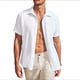 thumbnail image 2 of Camisas Casuales de Corta con Botones para Hombre, con Textura, para Playa y Verano, con Bolsillo M, 2 of 10