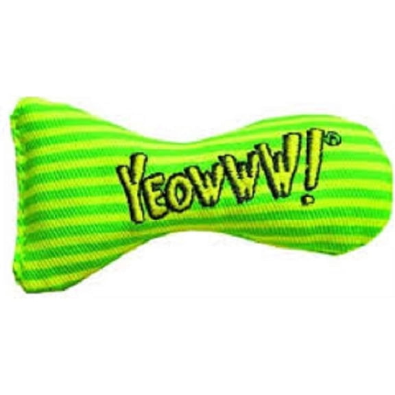 Yeowww! DuckyWorld 100% Organic Catnip Leaf Flower Yellow and Green Stripes Sardines Cat Toy Cats Toys (1 Pack)