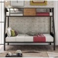 thumbnail image 2 of Harper & Bright Designs Twin Over Full Bunk Bed Study Metal Bed Frame with Ladder and Safety Rails Home Bedroom Furniture, 2 of 6