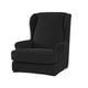thumbnail image 1 of Funda elástica de poliéster Wosthever para sillón orejero Decoración del hogar negro 2 uds, 1 of 6