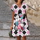 thumbnail image 3 of Nuevos vestidos cortos sexis de verano para fiesta para mujer, vestido con cuello en V y estampado de Mickey Mouse de Disney, vestido hasta la rodilla de manga corta XS-5XL para mujer, 3 of 5