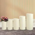 thumbnail image 2 of perfeclan 5Pcs Cylinder Plinth Covers Cylinder Plinth Stand Covers, Elegant Lightweight Cylinder Pedestal Covers for Festivals Birthday Beige White, 2 of 9