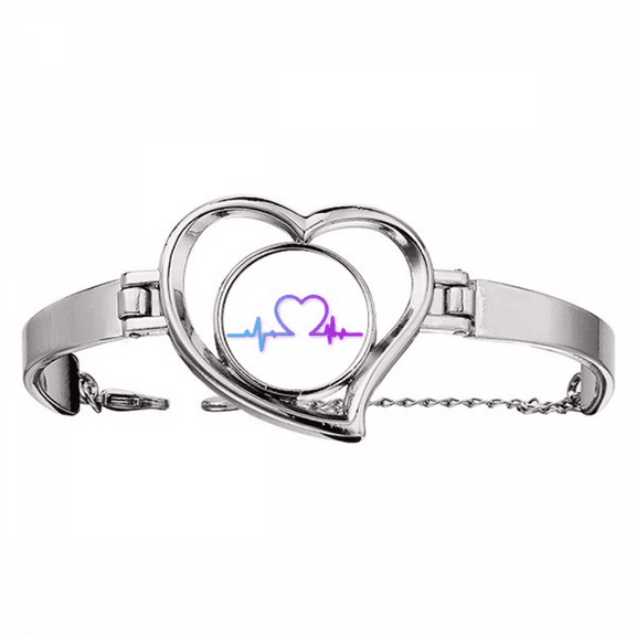 Heartbeat Line Gradually Changing Emotions Bracelet Heart Jewelry Wire Bangle