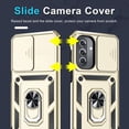 thumbnail image 3 of Dteck for Samsung Galaxy A17 5G / A26 5G Case with Camera Cover Sliding + Screen Protector + Finger Ring Holder Kickstand, Shockproof Full Body Protective Phone Cover,Gold, 3 of 7