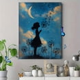 thumbnail image 4 of Qisvanset Girl Blowing Dandelion Canvas Wall Art 15.75x11.81 Inches, 4 of 8