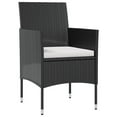 thumbnail image 6 of vidaXL Patio Lounge Set Outdoor Sectional Sofa Set Garden Loveseat Poly Rattan, 6 of 11