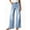 Light blue, variant on High Waist Women Wide Leg Long Jeans Casual Denim Pants with Pocket