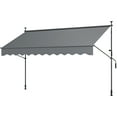 thumbnail image 2 of ModFusion Gray 10' x 4' Patio Awning, Adjustable Height, UV/Waterproof, Aluminum Frame, Portable & Durable, 2 of 8