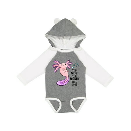

Inktastic You Wish You Looked This Good- cute axolotl Gift Baby Boy or Baby Girl Long Sleeve Bodysuit
