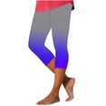 thumbnail image 2 of Summer Savings Clearance! Titcea Yoga Pants Women High Waisted Slim Gradient Dyeing Printed Wavy Leggings Hawaiian Beach Holiday Summer Casual Joggers ,Gifts for Mom/Her, 2 of 5