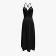 thumbnail image 4 of ZOELNIC Women's Sexy V Neck Maxi Dress Spaghetti Strap Sleeveless Backless High Slit Long Dress Summer Party Cocktail Dress, L, 4 of 8