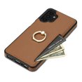 thumbnail image 5 of Nalacover for Samsung A13 4G Wallet with Card Holder Slot, 360°Rotation Ring Holder Kickstand Cover for Men Women Protective Premium PU Leather Shockproof Cover for Samsung Galaxy A13 4G, Brown, 5 of 6