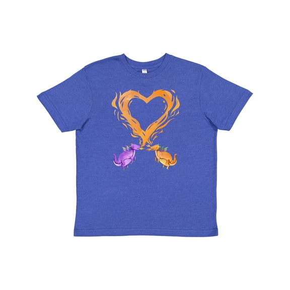 Inktastic Fire Heart Dragons Youth T-Shirt