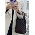 thumbnail image 2 of MMYGU Women Small Crochet Cell Phone Purse Vertical Open Tote Mini Messenger Clutch Top Handle Handbag Handmade Woven Bucket Bag, 2 of 3