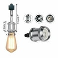 thumbnail image 3 of FSLiving 3-Pack Vintage Style Adjustable Titl Angle H-Type Track Edison Retro Head Lighting Chrome E26 Base Track Light Fixture for Gallery Loft Aisle Living Room Kitchen Bulb and Track Not Included, 3 of 7