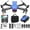 Blue, variant on Foldable Drone with Dual 4K FPV Camera and WiFi Connection, Features Altitude Hold and Headless Mode, Includes Extra Batteries and Blades for Extended Flight