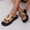 Black, variant on Eltusu Women Slide Sandals, Beach Open Toe Low Heel No Slip Ladies Shoes Black Size 9