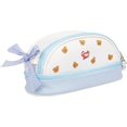 thumbnail image 1 of Large Pencil Pouch for Student, Portable Cute Stationery Bag for Teen Girls, Kawaii Big Capacity Pen Case for Office, Aesthetic School Supply, College, Art Marker Pen Organizer ( White/Blue), 1 of 5