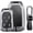 Black-Short keychain, variant on Key Fob Cover Compatible with Chevrolet Silverado Traverse Equinox GMC Sierra 1500 2500HD 2021-2025 Leather/Zinc Alloy 5 Button Keychain Case Holder Protector,Black-long Keychain