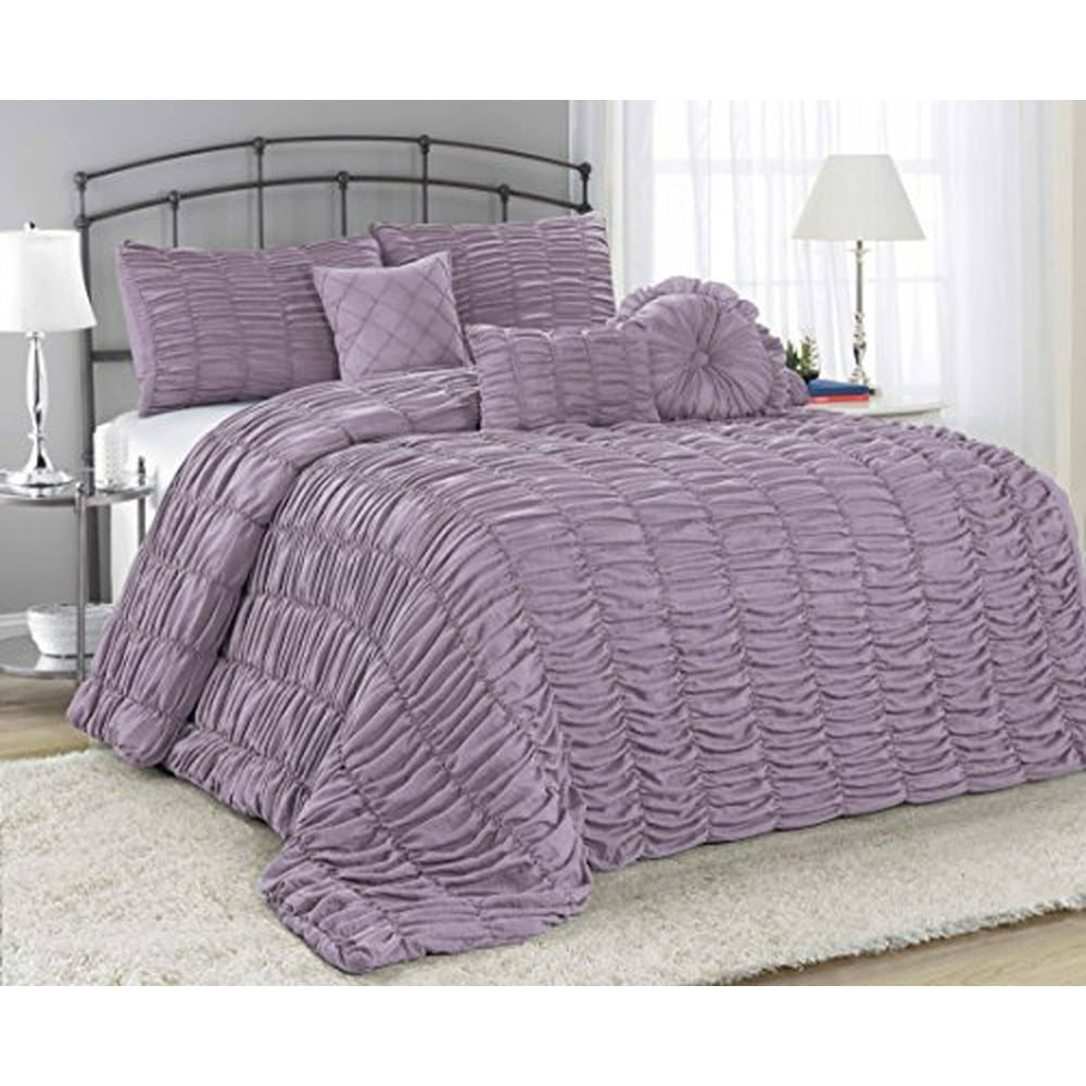 Unique Home 7 Piece Adel Ruffled Bed In A Bag Clearance Bedding