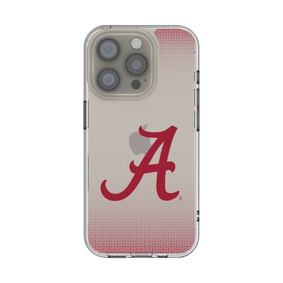 Alabama Crimson Tide Linen Logo iPhone Clear Case