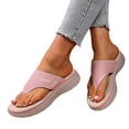 thumbnail image 4 of Women's Thong Beach Flip Flops, Thick Sole Casual Summer Sandals,Pink,US:8, 4 of 5