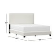 thumbnail image 4 of Willow Nailhead Trim Upholstered Full Bed, White Faux Leather, 4 of 17