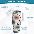 thumbnail image 4 of Stainless Steel Tumbler with Straw and Handle, Double Wall Insulated Tumblers, Stars and Fireworks, 4 of 9