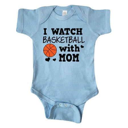

Inktastic I Watch Basketball with Mom Gift Baby Boy or Baby Girl Bodysuit
