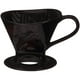 thumbnail image 1 of Melitta - Cafetera de porcelana con cono de vertido de 1 taza, color negro brillante, 1 of 4