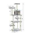 thumbnail image 6 of GleePet 74" Cat Tree GP78740822 Silver Gray 7 Levels, 6 of 11