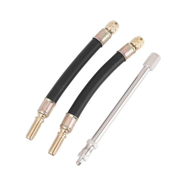 1Set 180 Grados Extensión de Válvula de Llanta de Cobre con Plástico Flexible de 140mm para Carro Motocicleta RV Camión Bicicleta