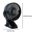 thumbnail image 3 of TOPRenddon Portable Clip on Fan，Small Powerful USB Desk Fan, Quiet Rechargeable Mini Table Fan, 360° Rotate Personal Cooling Fan for Home Office Stroller Camping, 3 of 8