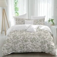 thumbnail image 2 of Farmhouse Sage Green Duvet Cover Set, Vintage Flower Leaf Botanical Soft Duvet Cover Full Size Bedding Set 4 Pieces, 1 Quiltcover and 2 Pillowcases with Zipper, 1 Bed Sheet for All Seasons, 2 of 9