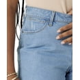 thumbnail image 2 of Wrangler Womens Ripped Denim Shorts Light Wash 4, 2 of 5