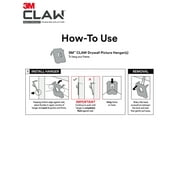 3M CLAW™ Drywall Picture Hanger, holds 45 lbs, 1 Hanger/Pack