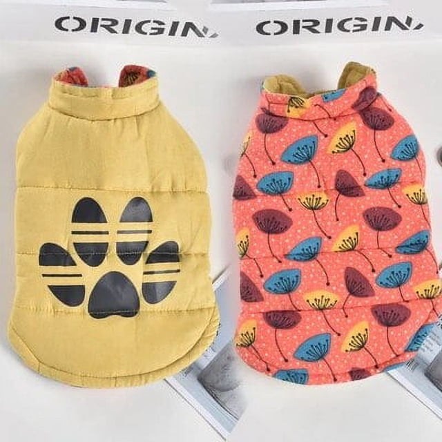 Two Side Wear French Bulldog Terrier Coat Jacket Costume Pets Clothing Retriever Down Vest XS XXXL XXL Cat Puppy Pugs Outfit ShopWise Round