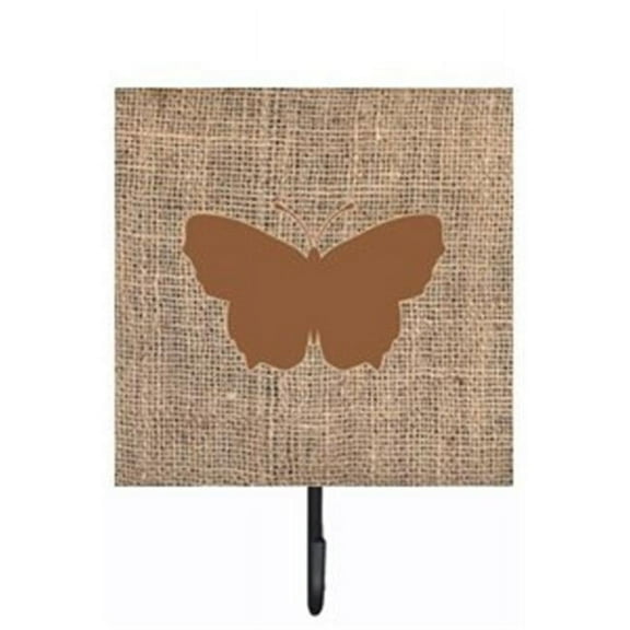 Carolines Treasures BB1045-BL-BN-SH4 Butterfly Burlap and Brown Leash Or Key Holder