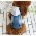 thumbnail image 3 of YUEHAO Dog Skirts for Small Dogs Girl Dog Jean Jacket Cool Shirt Breathable Spring Fashion Vest Clothing for Small Dogs Cats Pet Dog Clothes (Blue, S), 3 of 6