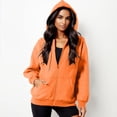 thumbnail image 5 of Zip Up Hoodies for Women 2025 Long Sleeve Plain Oversized Hoodie with Pockets Hooded Sweatshirt Women Jacket, 5 of 8
