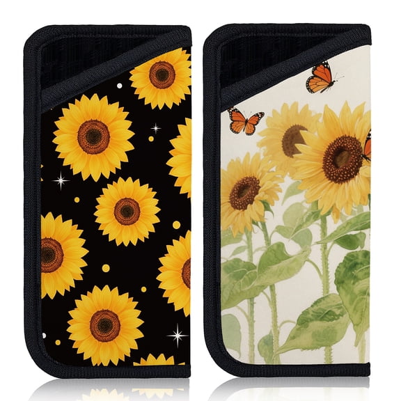 2Pcs Soft Slim Eyeglass Case Slip in Glasses Sleeve for Women Men Watches Phones Makeup Brushes