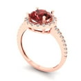 thumbnail image 2 of Clara Pucci 14K Rose Gold 1.8ct Garnet Solitaire with Accents Ring, 2 of 8