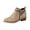 Champagne, variant on EKVAHL Women's Orthopedic Ankle Booties, Faux Suede Low Block Heel Work Boots, Pointed Toe Fall Winter Outdoor Fashion Boots Brown