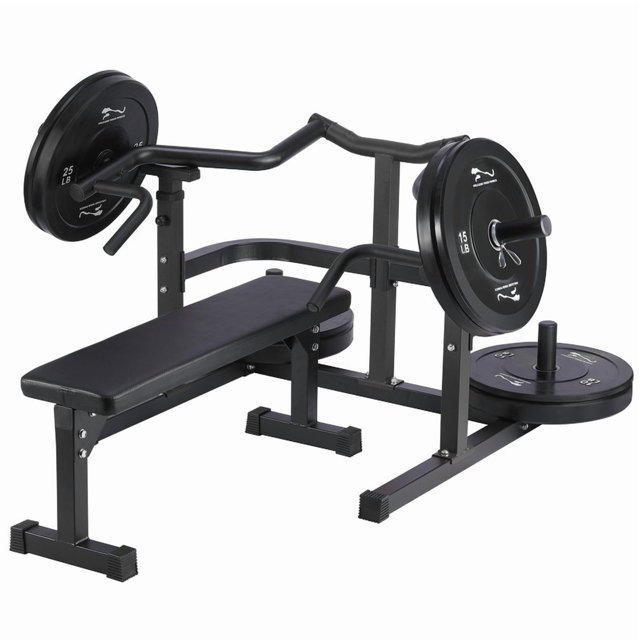 Chest Press Machine with Adjustable Flat Bench,Versatile Bench Press Rack for Home Gym,Bench Press Machine with Independent Converging Arms,Heavy-Duty Steel Structure with Smooth Bearings