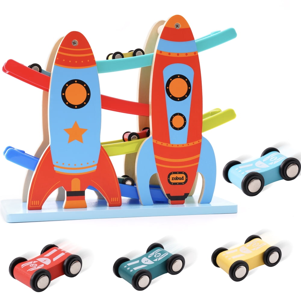 Toy Car, Race Track Toy with 4 Cars Ramp Racer for Toddler Girls Boys ...