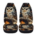 thumbnail image 5 of XYZCANDO Stylish Front Car Seat Covers featuring Autumn Owl Print - Durable Breathable Protector For All Seasons, 5 of 10