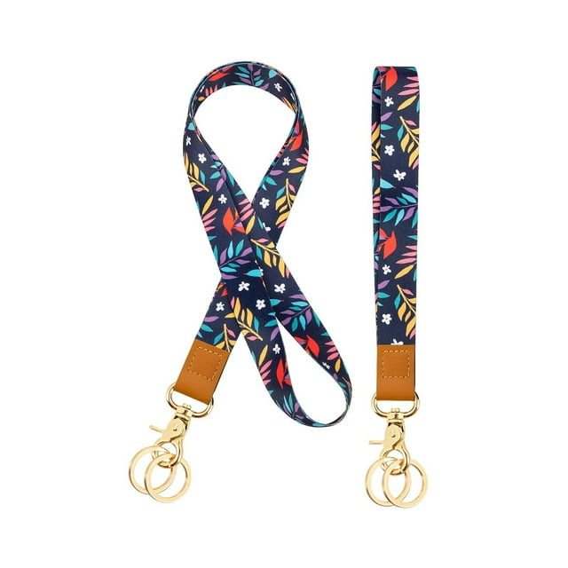 LCXmlly Wristlet Lanyard Phone Lanyard with Key Ring Strong Load Bearing Multipurpose Badge Holder Hanging Rope