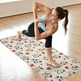 thumbnail image 6 of Beige Cow Heart Pattern Hot Yoga Mat Towel Non Slip for Hot Yoga - Quick-Drying Yoga Mat Cover with 4 Corner Pockets with Travel Bag - Hot Yoga Towel Non Slip Grip Moisture Wicking Sweat 70"x26", 6 of 6
