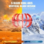 AIHOME Vertical Axis Wind Turbine Generator Adjustable Wind Turbine Generator Automatic Adjustable Wind Angle Wind System for Home Ship and Monitoring fun